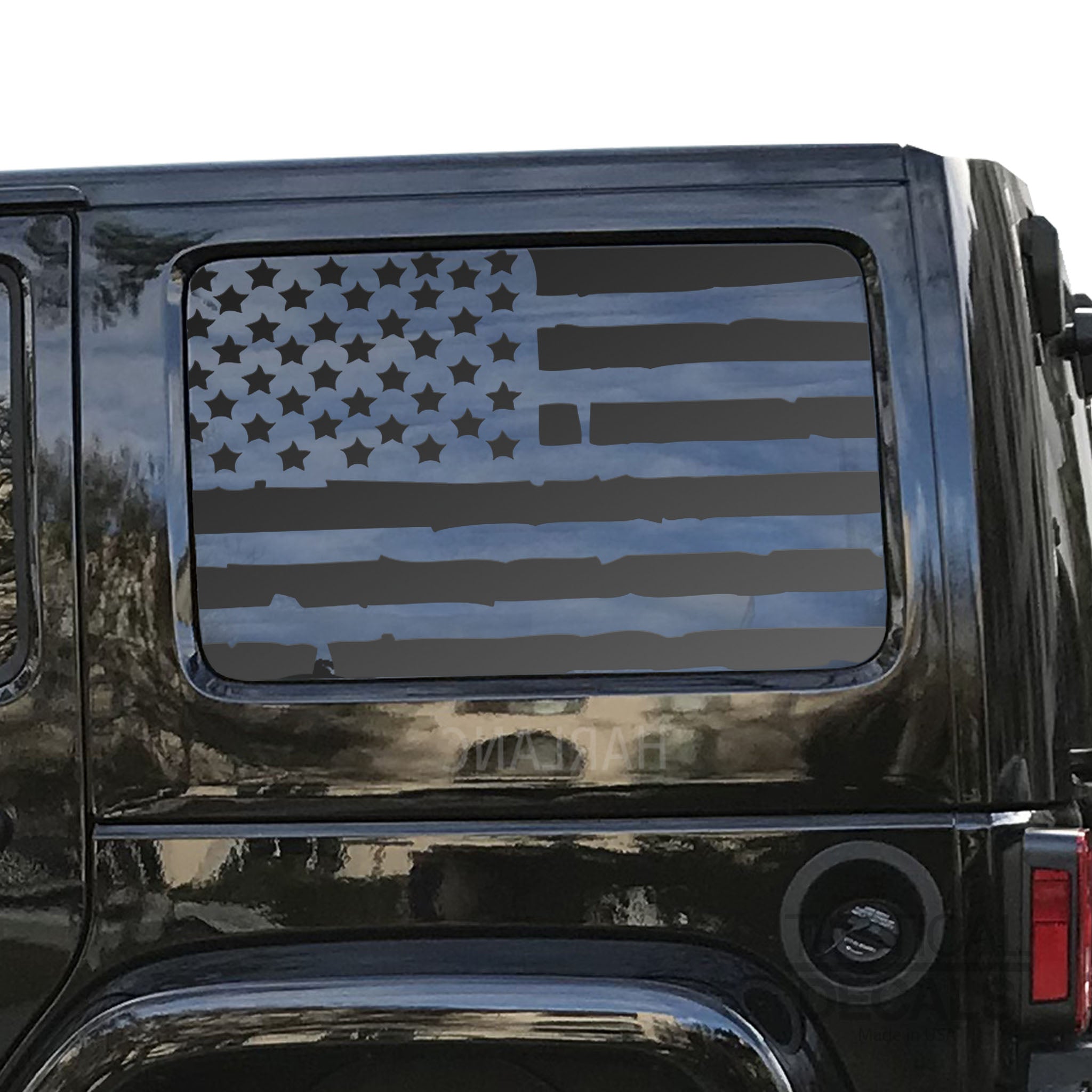 Introducir 39+ imagen distressed flag decal for jeep wrangler