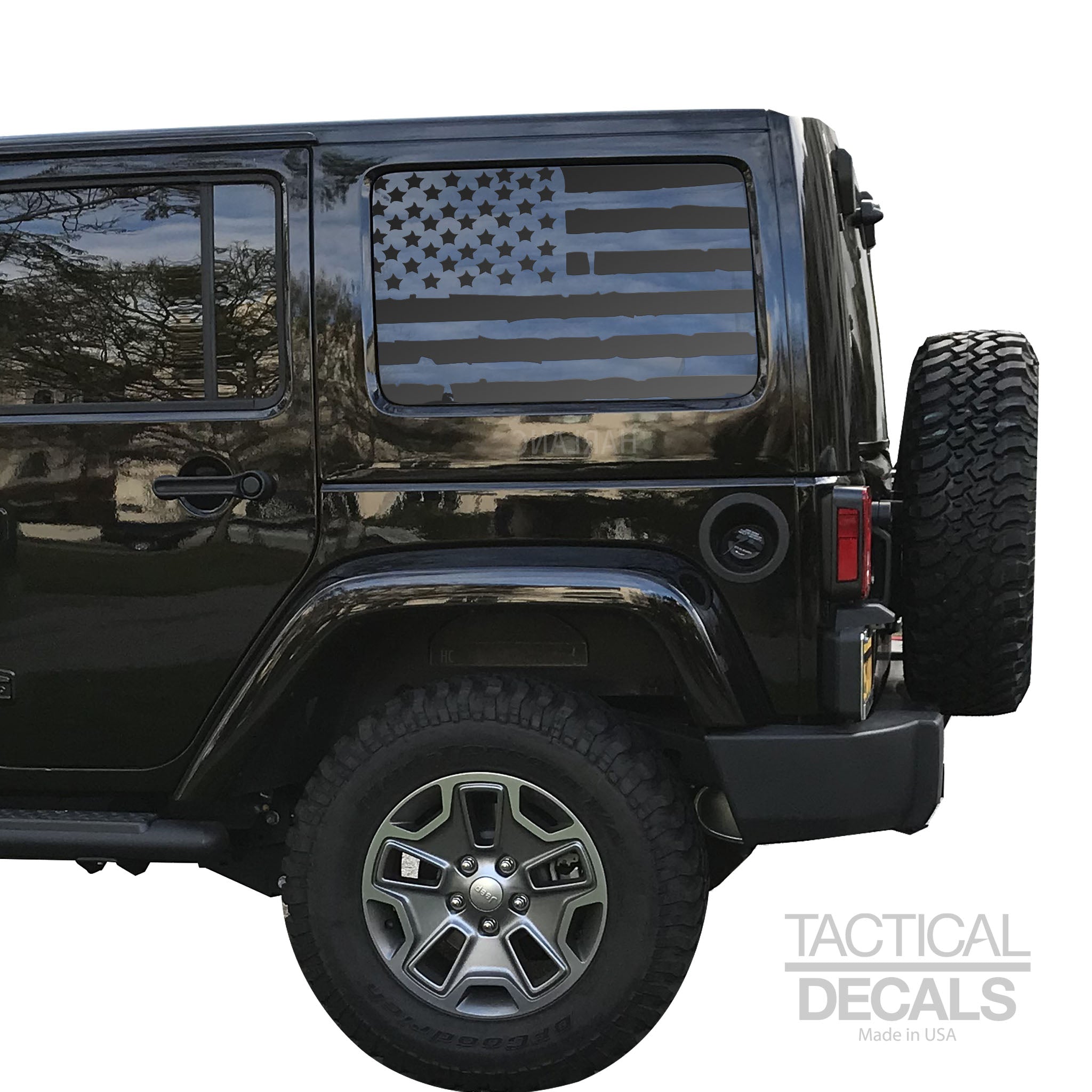 Distressed USA Flag Decal for 2007 - 2020 Jeep Wrangler 4 Door only - –  Tactical Decals