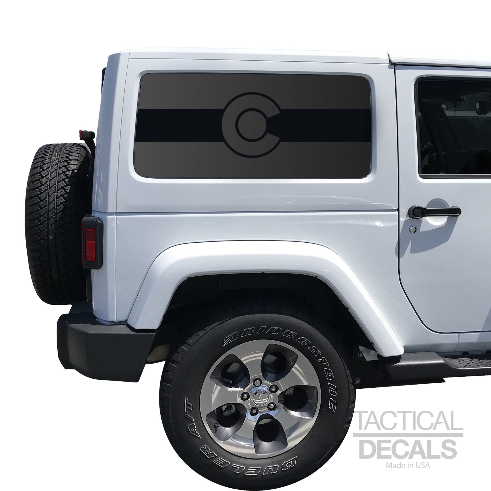 State of Colorado Flag Decal for 2007-2021 2-Door Jeep Wrangler Hardto –  Tactical Decals