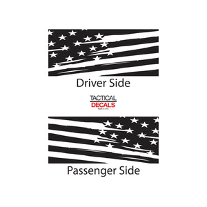 Distressed USA Flag Decal for 2007-2020 2-Door Jeep Wrangler Hardtop W ...