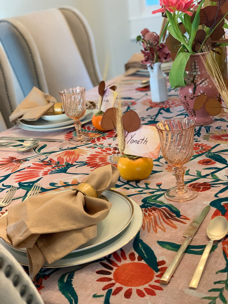 Gratitude table Thanksgiving dinner table decor