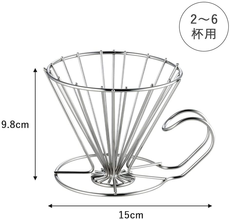 Kogu 珈啡考具 - 不鏽鋼濾杯 2-6杯｜V60及扇形濾紙皆可｜日本製