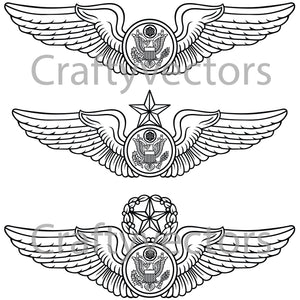 Air Force Enlisted Aircrew Badge Vector File – Crafty Vectors