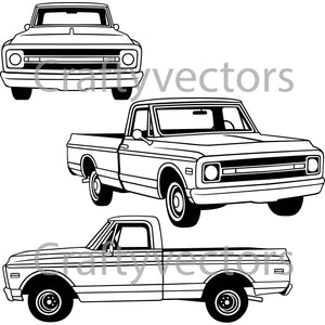 Free Free 218 Svg Lowered Chevy Truck Silhouette SVG PNG EPS DXF File