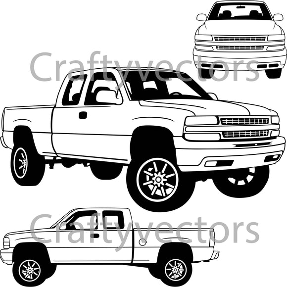 Free Free 237 Silhouette Chevy Truck Svg SVG PNG EPS DXF File