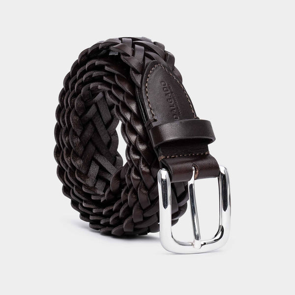 Hand-braided Leather Belt Black - Cesare - Space to Show