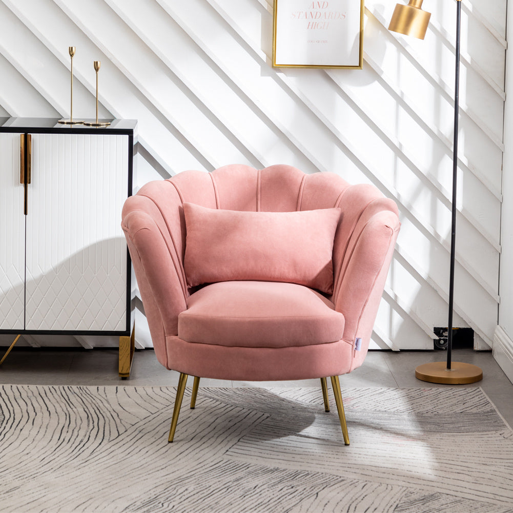 Lotus Matte Velvet Accent Tub Chair