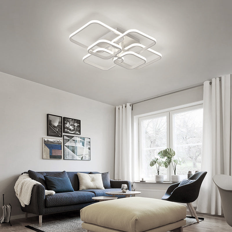6 Ways Square LED Ceiling Light Chandelier Lamp Lights For Living Room Bedroom