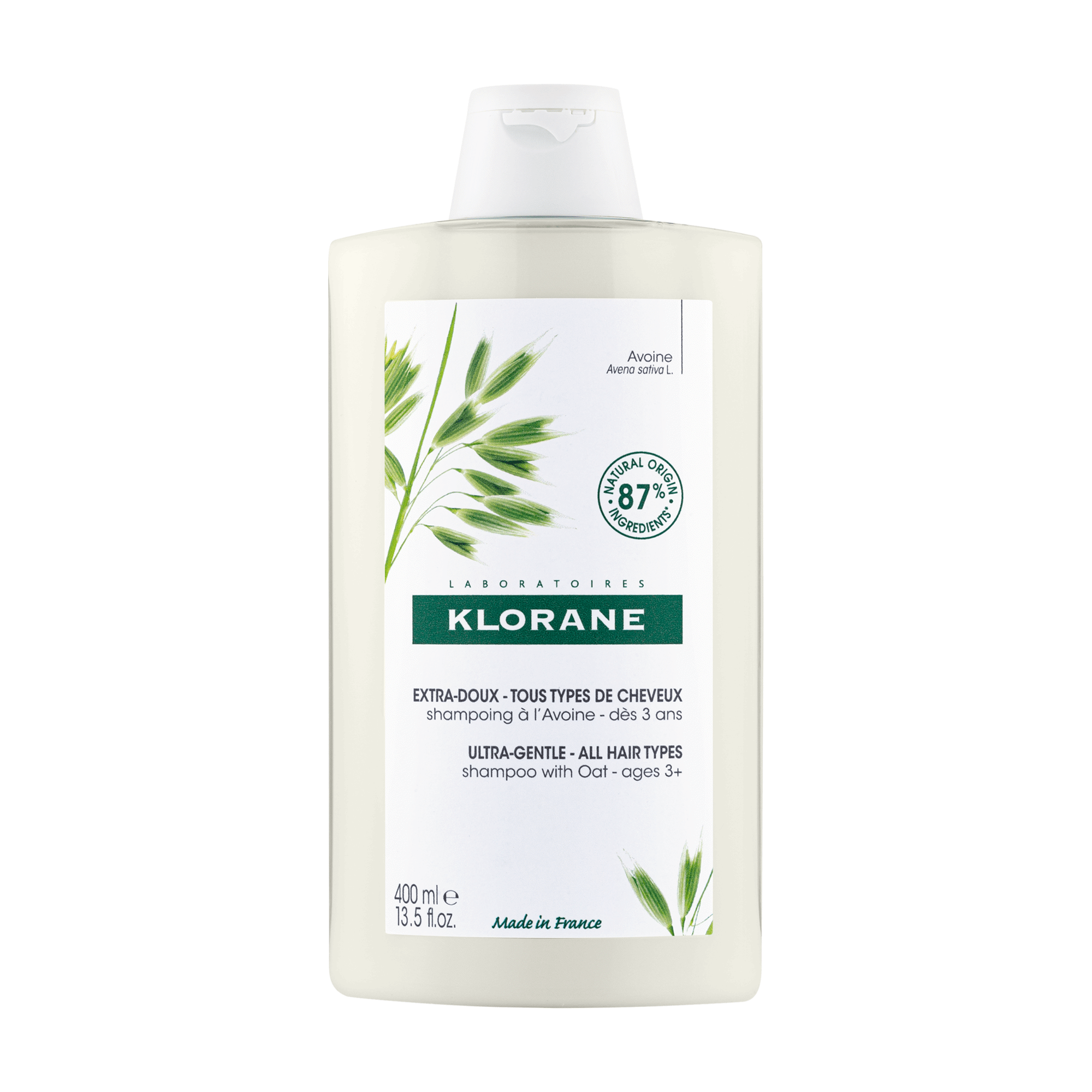 Klorane Capilar Champô Leite de Aveia 400ml | Farmácia Garcia