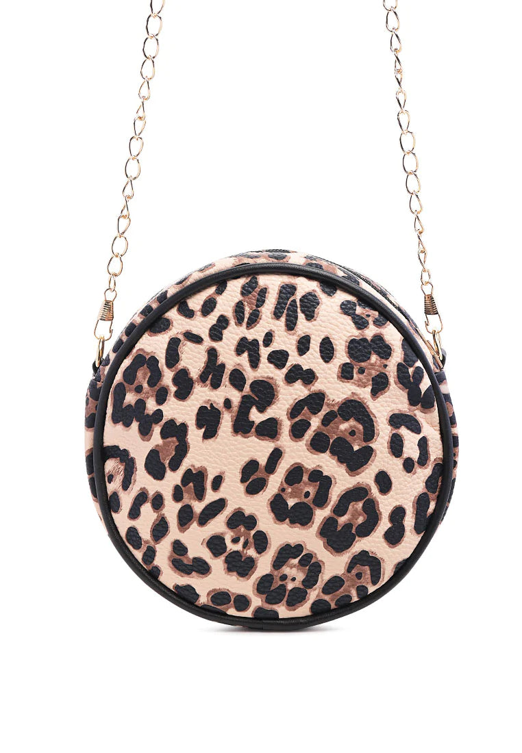 BEIGE LEOPARD SLING BAG