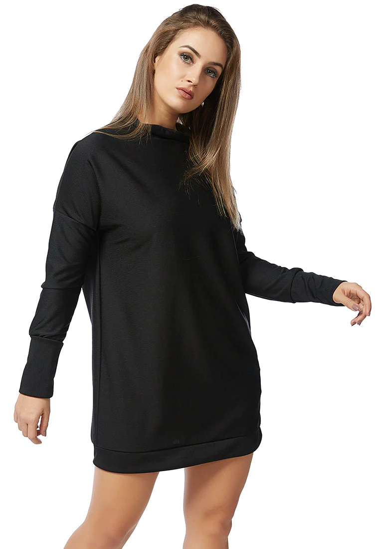 Black Drop Shoulder Dress