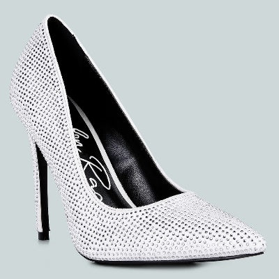 DIAMANTE HIGH HEELED PUMPS