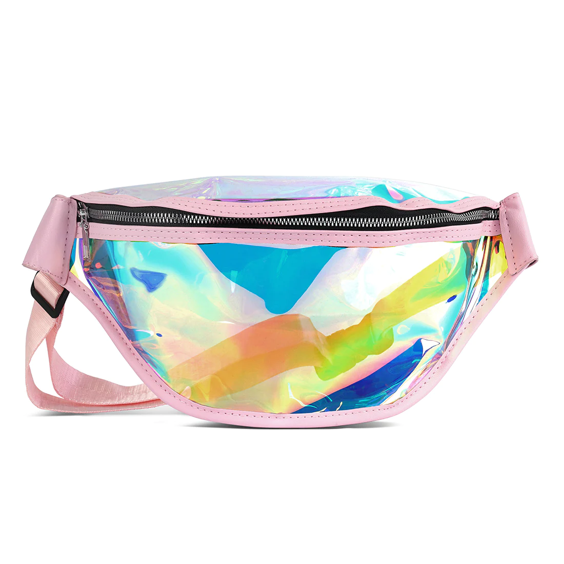 PINK CLEAR HOLOGRAM FANNY PACK