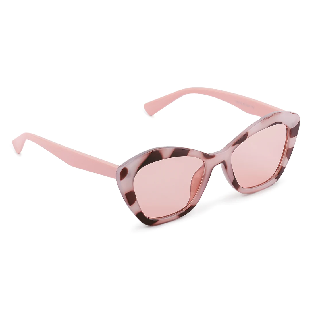 Kacamata kacamata kupu -kupu bingkai dicetak dalam warna merah muda