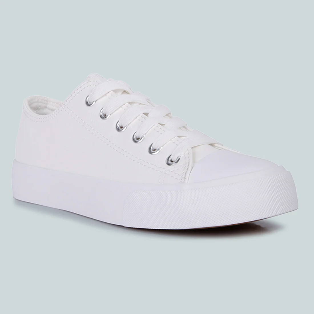 Zapatillas de deporte de lona blanca