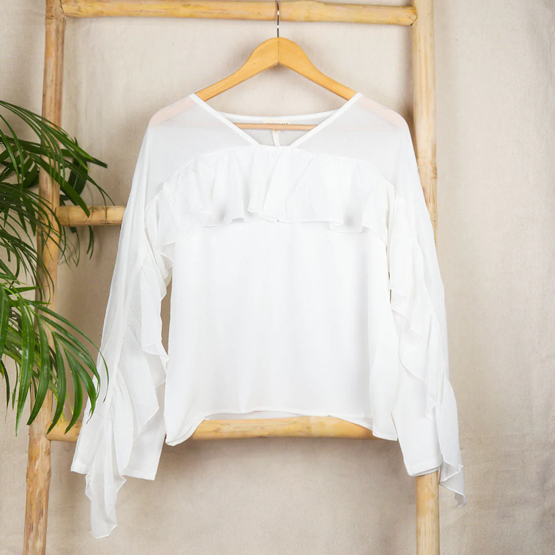 White Full Sleeve Casual Top