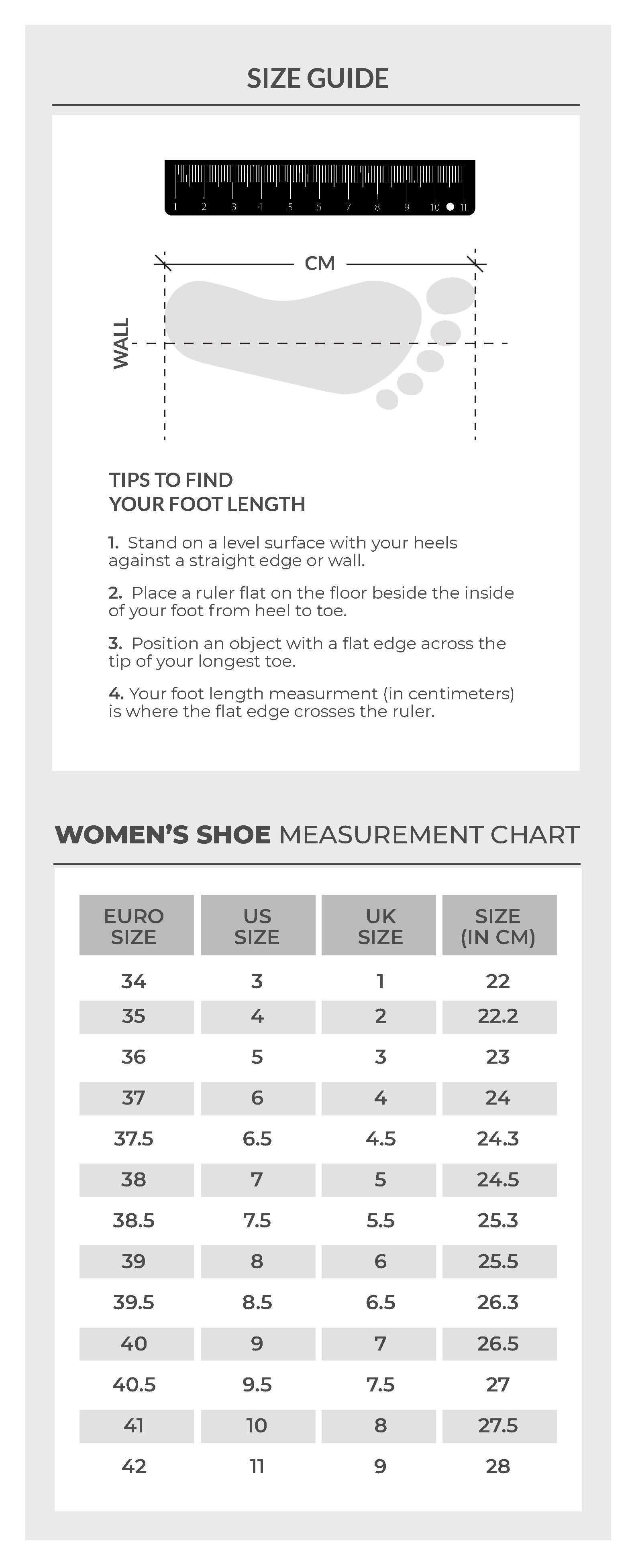 Womens size chart