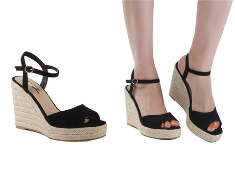 ANKLE STRAP WEDGES ESPADRILLE