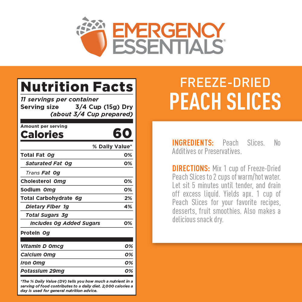 Peaches Slices Nutritional