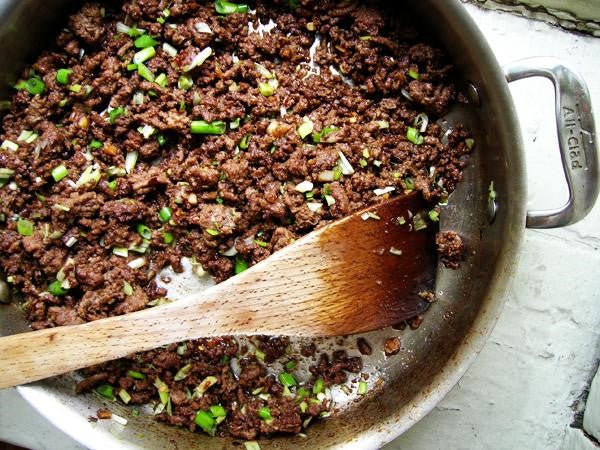 Cooking ground beef