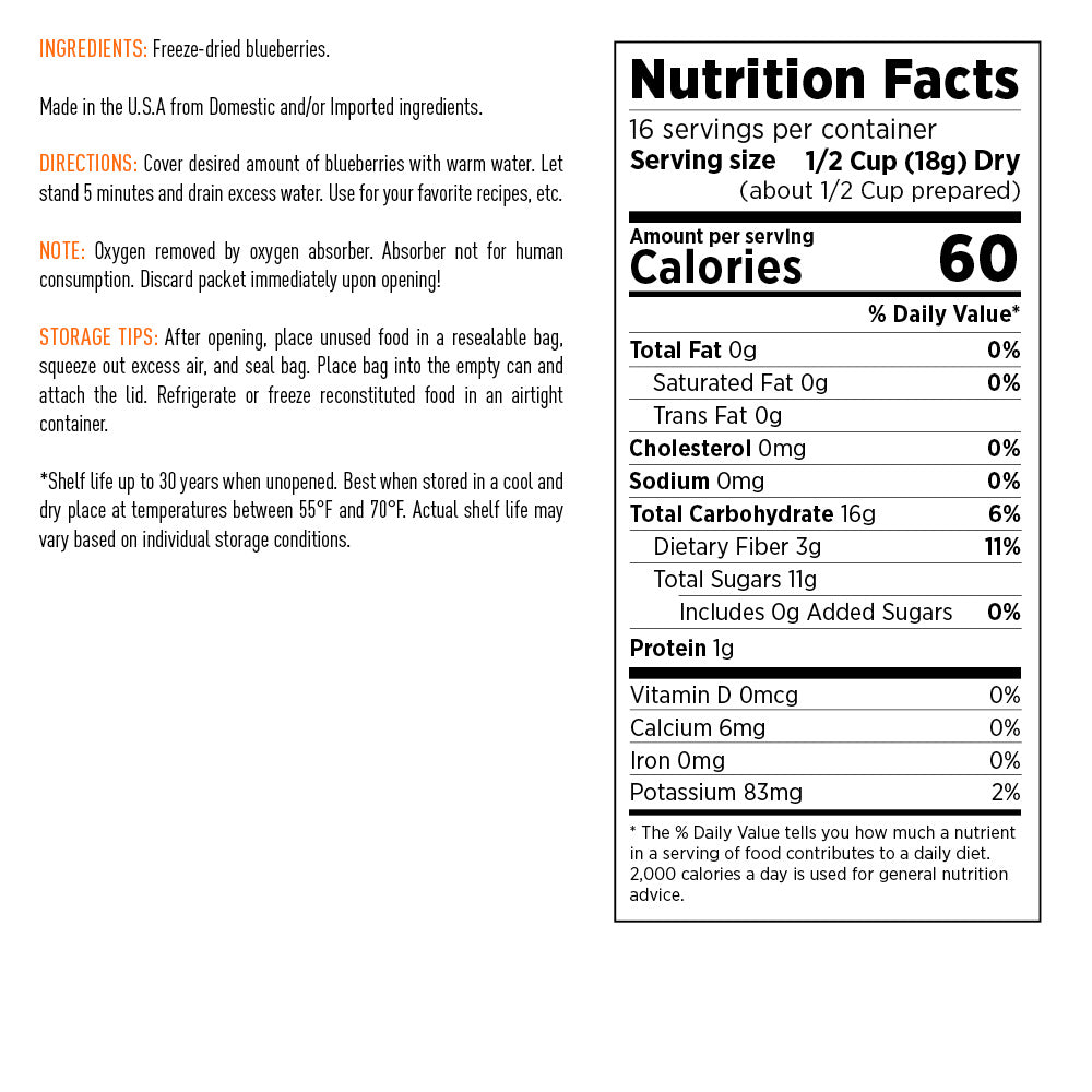Freeze-Dried Whole Blueberries