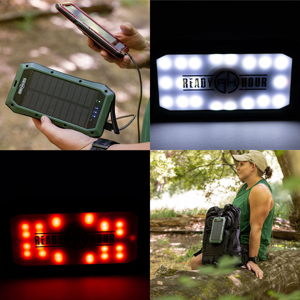 Ready Hour Wireless Solar PowerBank Charger & 20 LED Light Bank