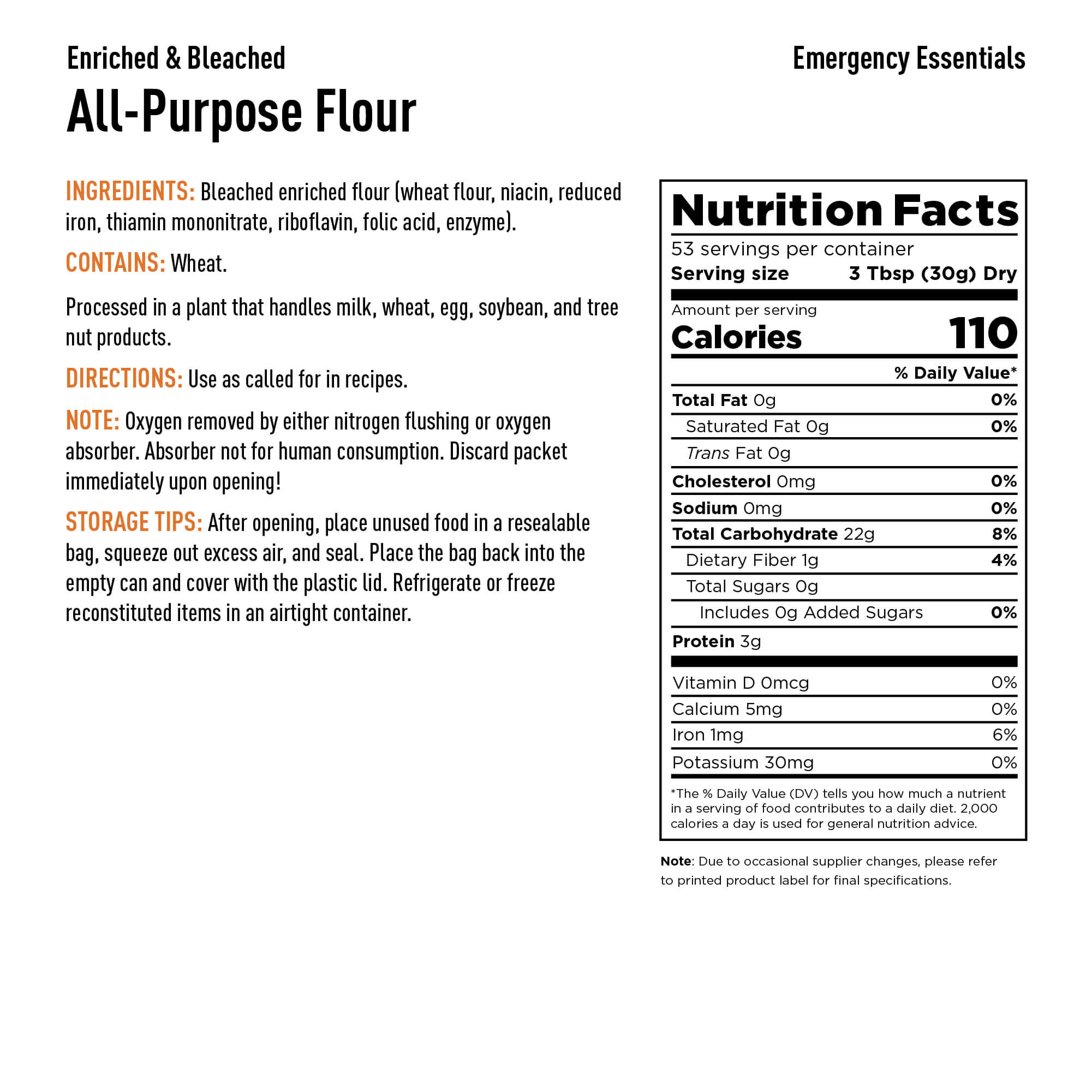 All Purpose Essentials  Pantry Staples — All Purpose Flour Child