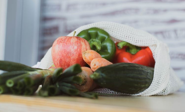 Fruits and vegetables on a table