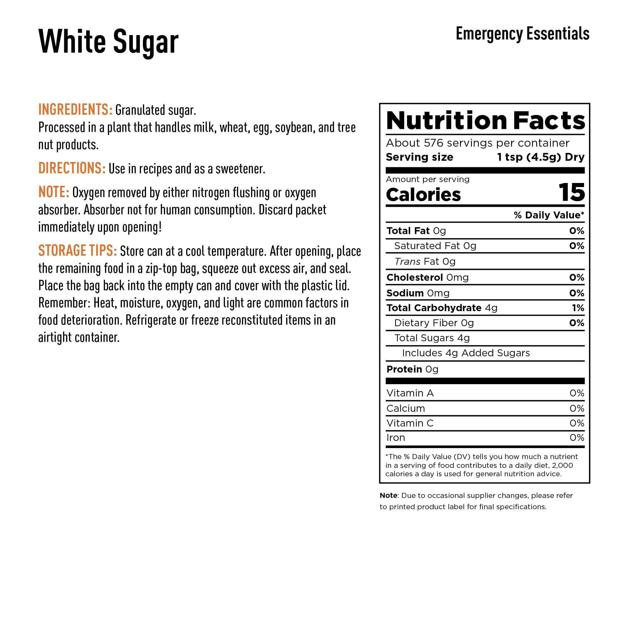 White Sugar