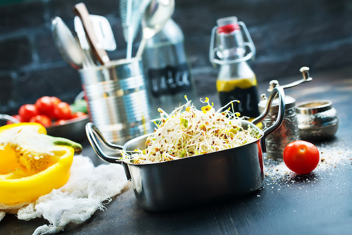 sprouts with nice cookware