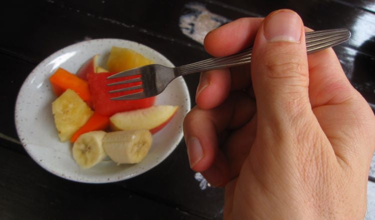 small plate of fruit