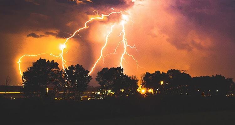 Lightning storm