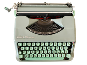 Typewriter Mint Green Hermes Baby - Fully Cleaned and Serviced