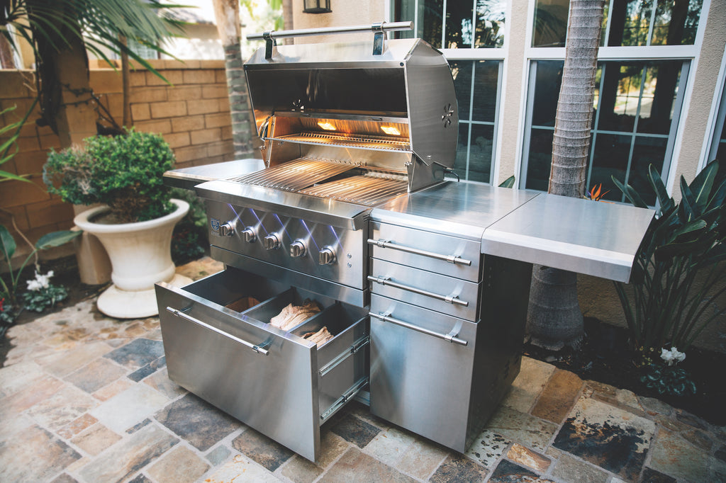 The freestanding Encore hybrid grill from American Made Grills