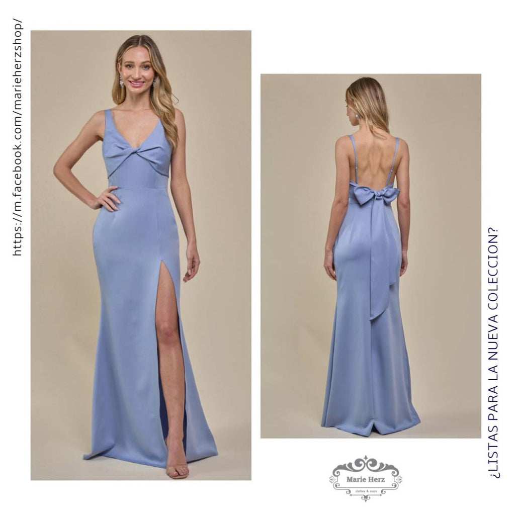 1055630 Vestido azul cielo moño – Marie Herz Shop