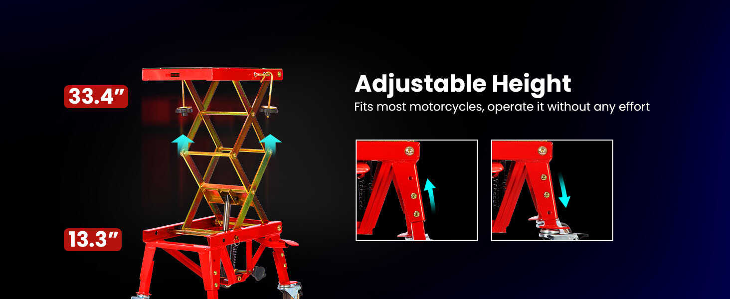 VIVOHOME Hydraulic Scissor Motorcycle Lift Table 350Lbs