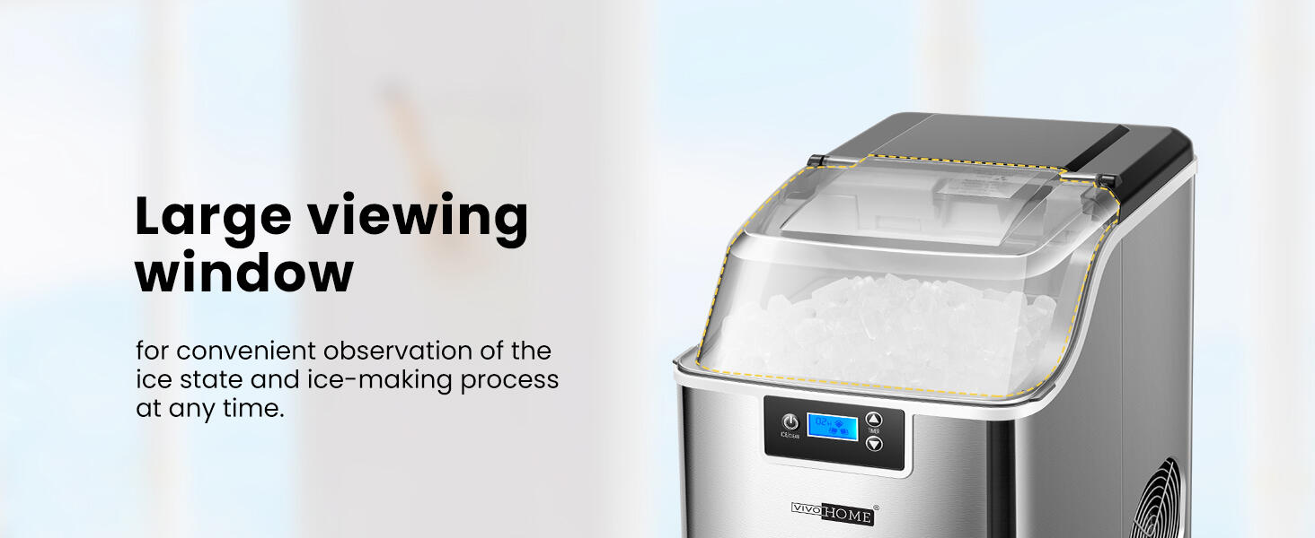 VIVOHOME Nugget Ice Maker Machine with Scoop and 10 Ice Bags 44lbs/Day