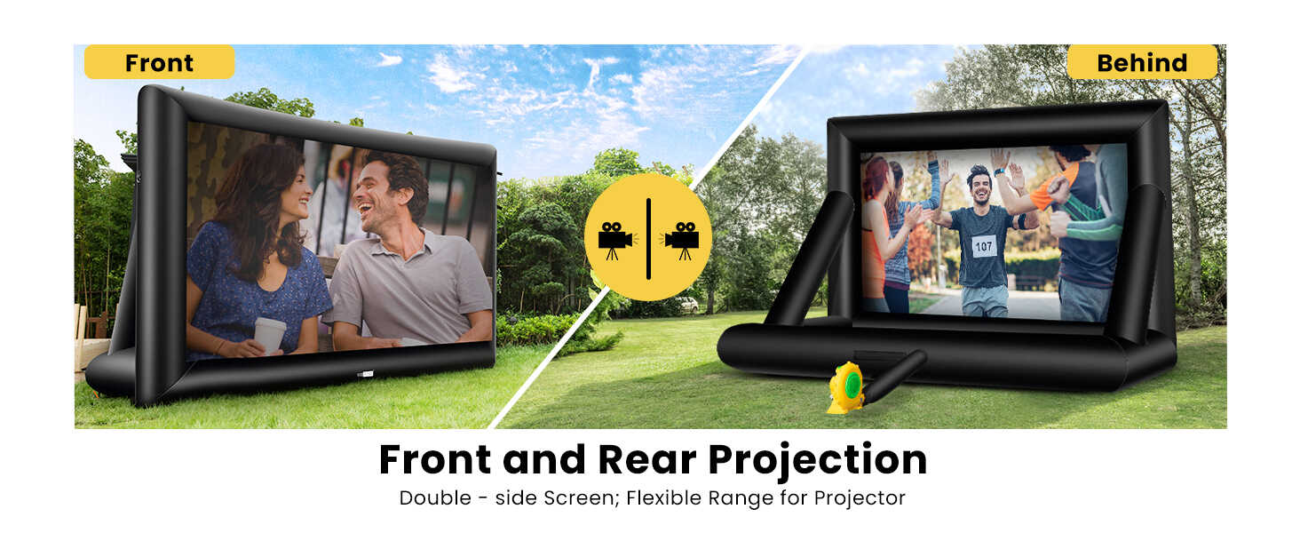 VIVOHOME 1620ft Inflatable Movie Screen for Front and Rear Projection