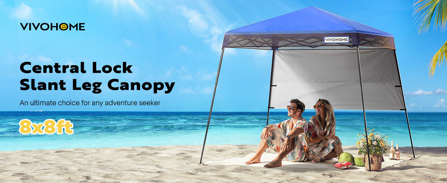 VIVOHOME 8x8ft Pop-Up Canopy Tent