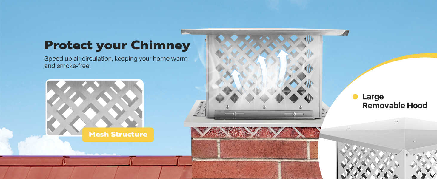 VIVOHOME Chimney Cap Stainless Steel