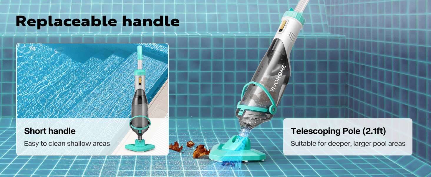 VIVOHOME Cordless Pool Vacuum with Telescopic Pole