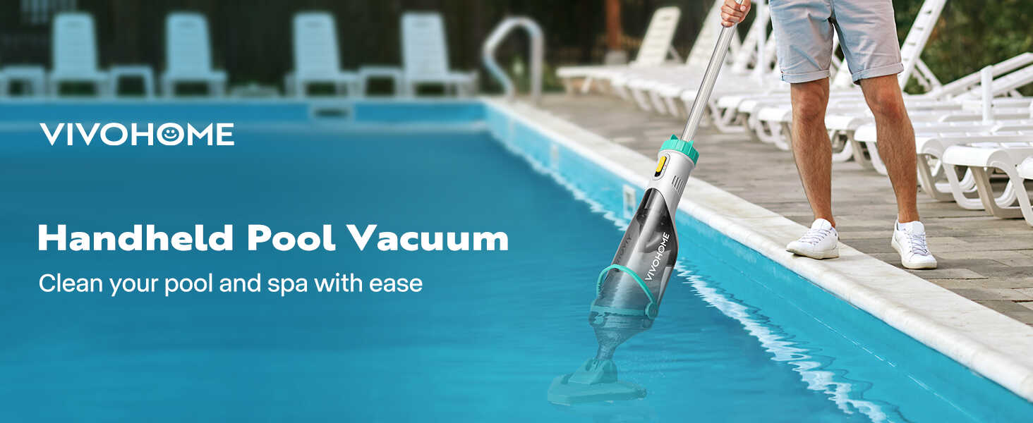 VIVOHOME Cordless Pool Vacuum with Telescopic Pole