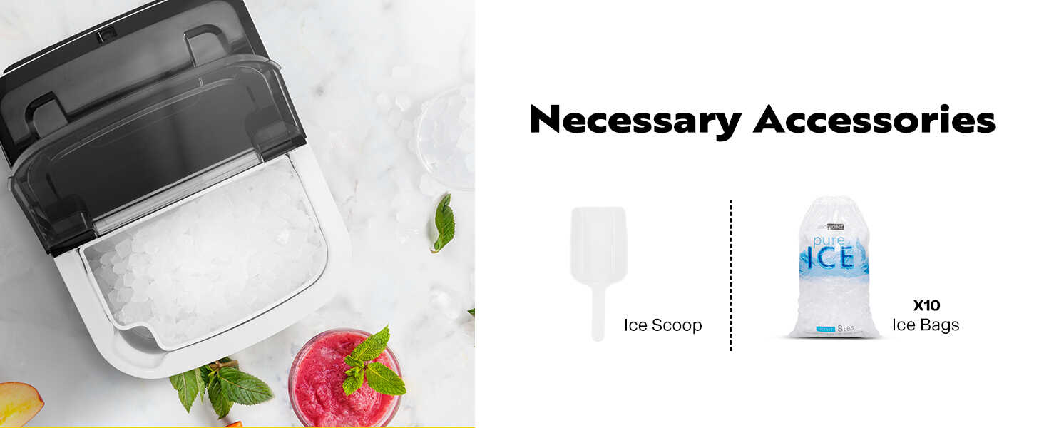 VIVOHOME Electric Portable Countertop Chewable Nugget Ice Cube