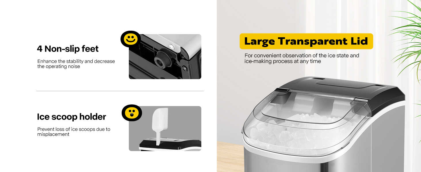 VIVOHOME Electric Countertop Ice Cube Maker Machine