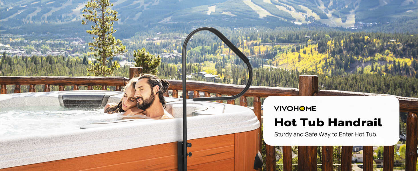 VIVOHOME Hot Tub Safety Handrail 360 Rotatable