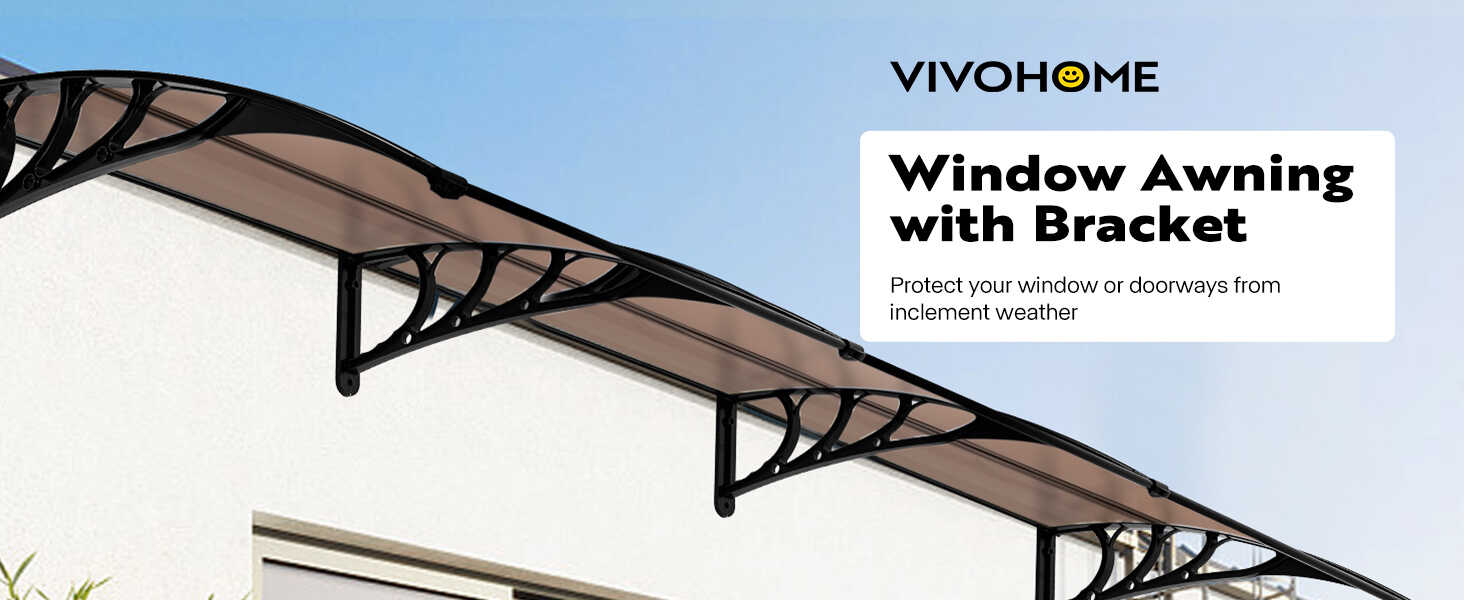 VIVOHOME Polycarbonate Window Door Awning Canopy