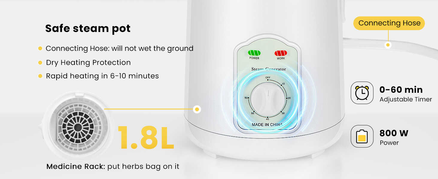 VIVOHOME Portable Personal Steam Sauna Spa