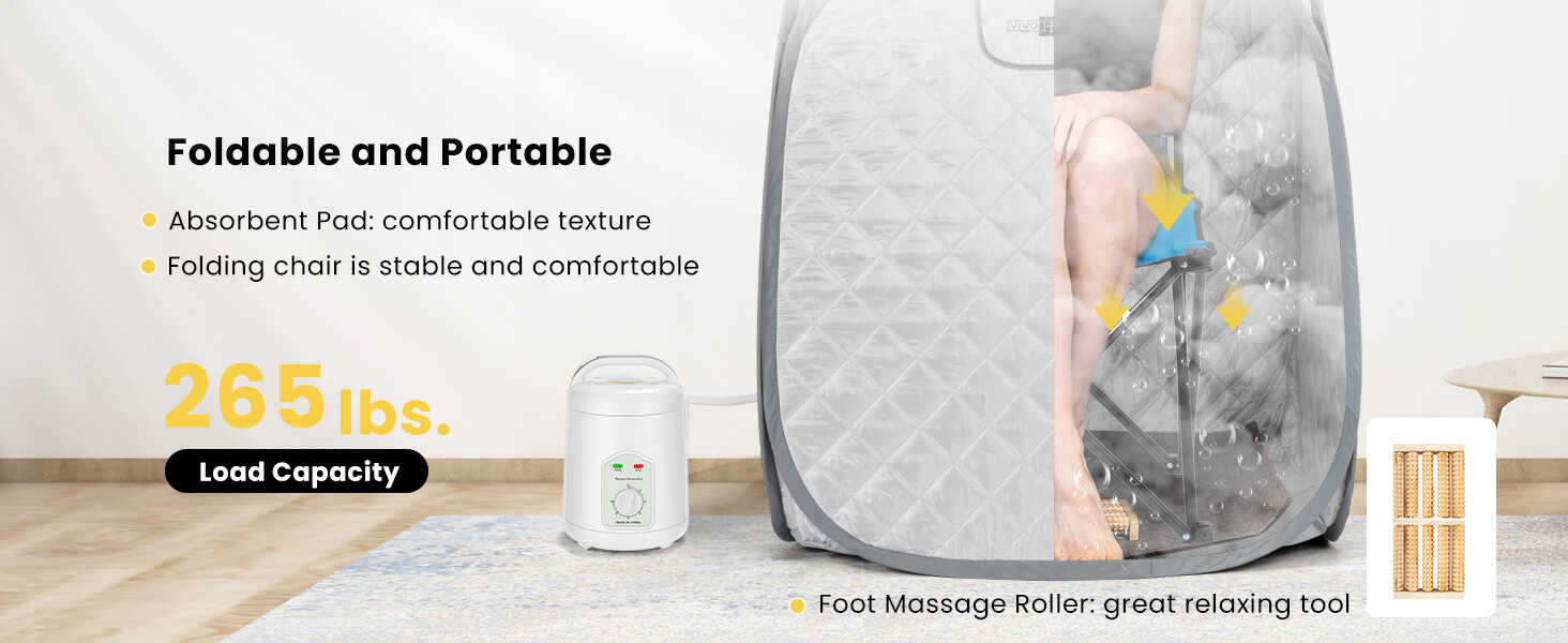 VIVOHOME Portable Personal Steam Sauna Spa