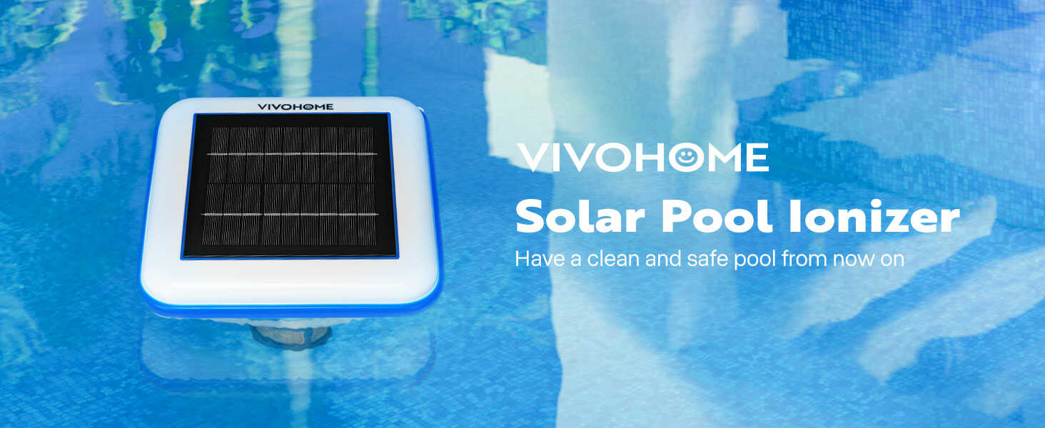 VIVOHOME Solar Pool Ionizer Chlorine-Free Sun Shock & Water Purifier