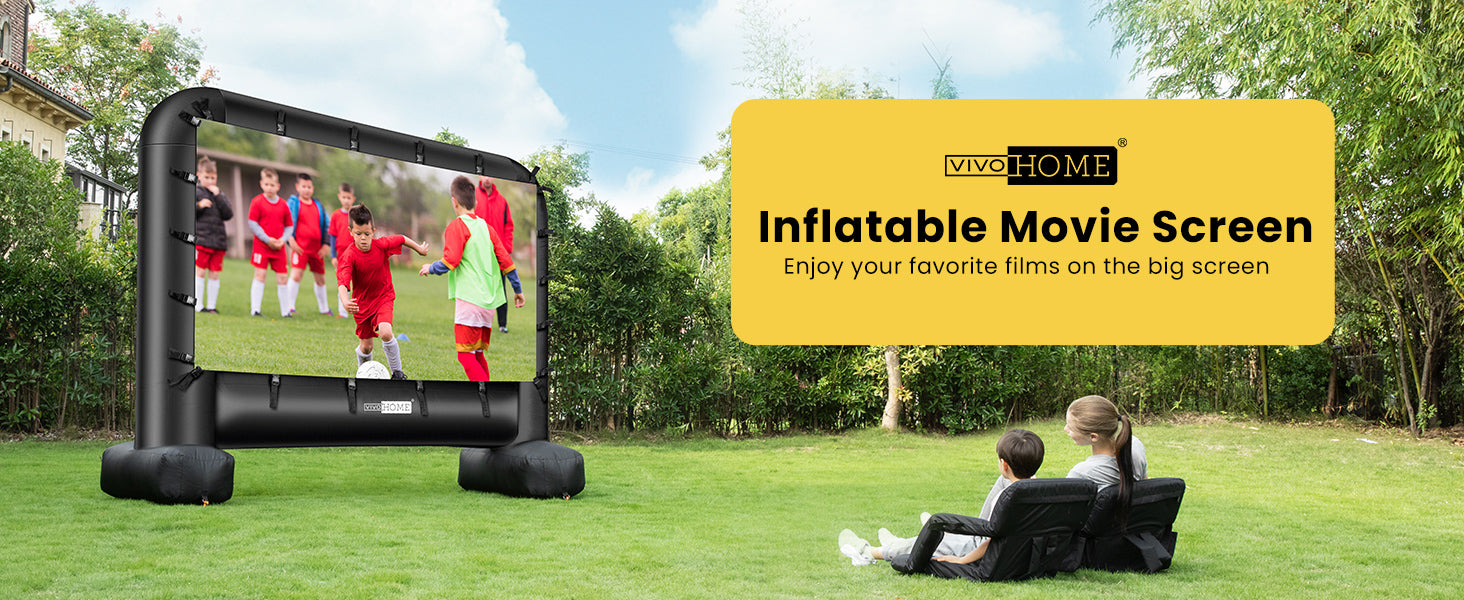 VIVOHOME Outdoor Inflatable Movie Projector Screen with Carry Bag